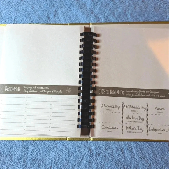 Hallmark Thoughtfulness Album-Vintage 60s gold scrapbook/Card Organizer-Pockets - Picture 3 of 15